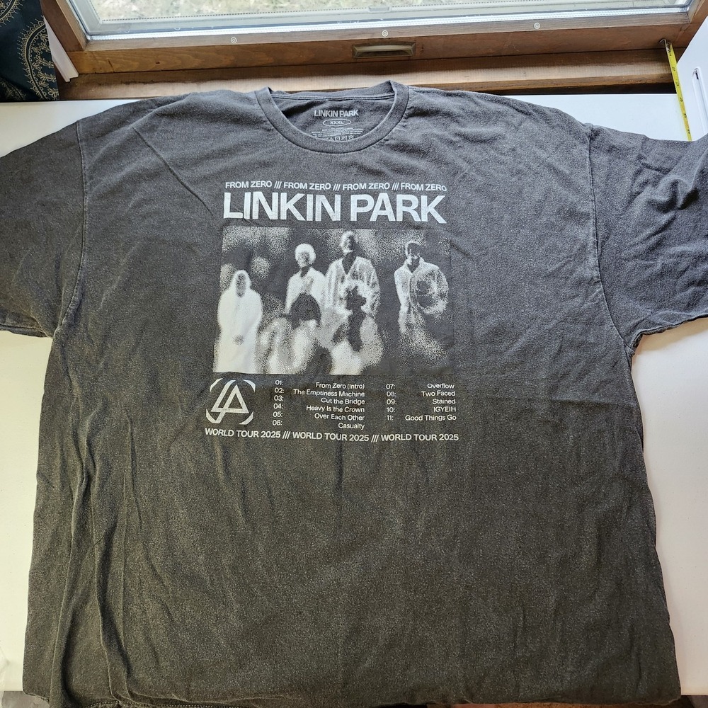 XXXL NWOT Linkin Park From Zero World Tour 2025 Black Cotton T-Shirt #0162